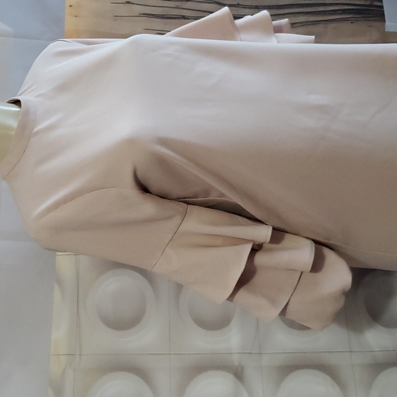 Zara Tan color ruffle sleeve mini dress Size M - Picture 3 of 8